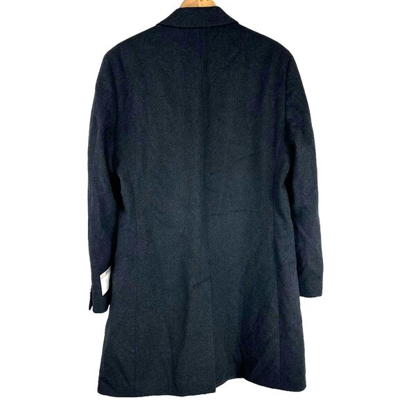 Kenneth Cole Reaction NWT Men's Raburn Wool Blend Top Coat Size 40L Dark Gray - Picture 4 of 11
